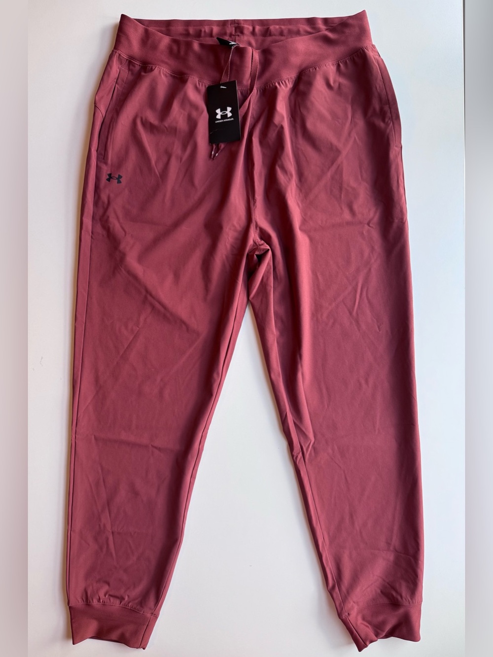 Under Armour UA Rival High Rise Woven Jogger Pants Women’s Large Mauve NWT - Picture 2 of 7